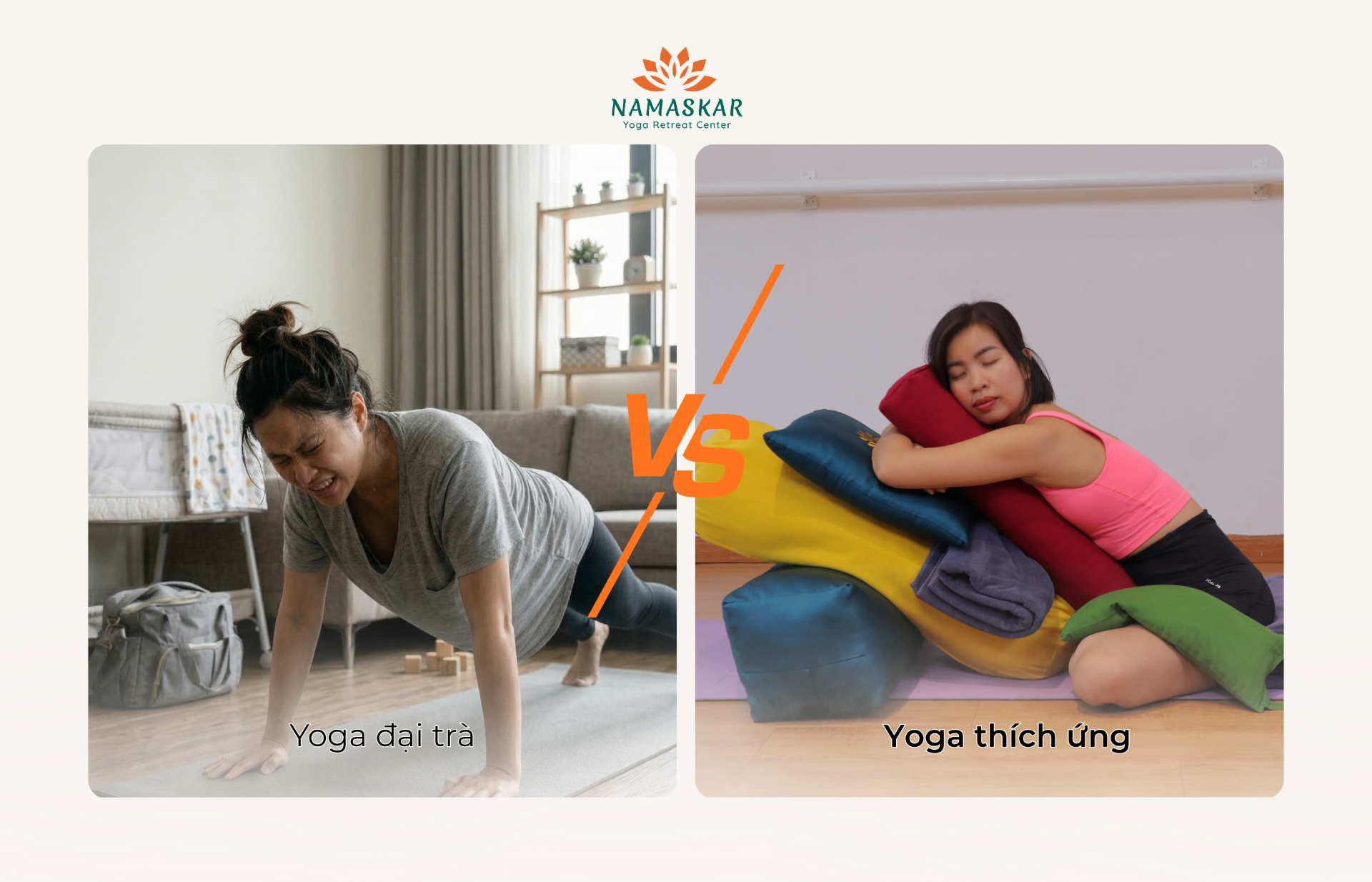 Coach C-IAYT hướng dẫn học viên trong tư thế phục hồi có hỗ trợ bolster — Namaskar Adaptive Yoga